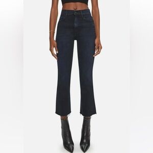 MOTHER The Hustler High Waist Frayed Ankle Flare Jeans